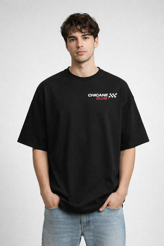 Chicane Club Signature Oversized Tee - Black