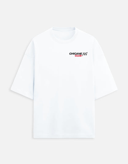Chicane Club Signature Oversized Tee - White