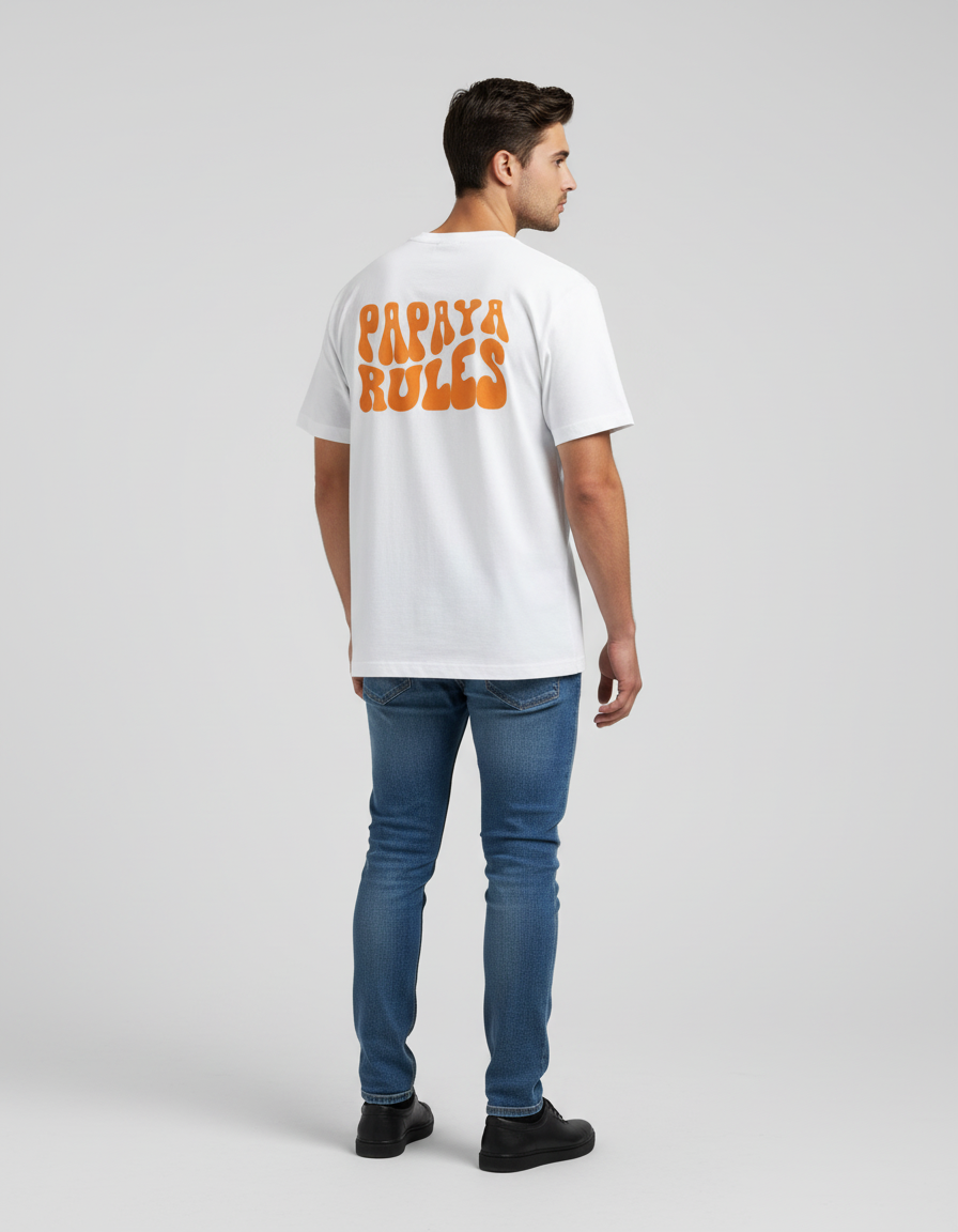 Papaya Rules McLaren Unisex Oversized T-Shirt